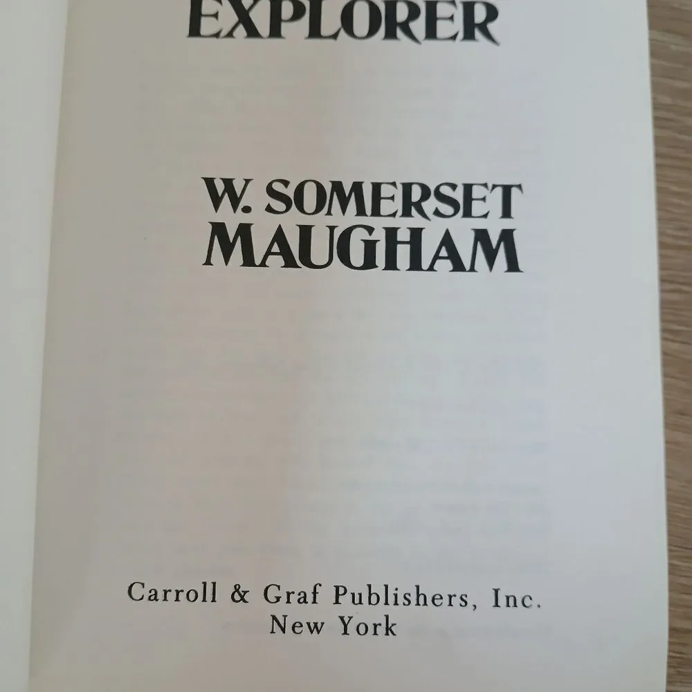 The Explorer Somerset Maugham Paperback Classic Trade 1991 Very Good Book